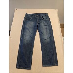 Levis 569 Loose Straight Jeans Mens 36x32 Blue Medium Wash Denim 100% Cotton